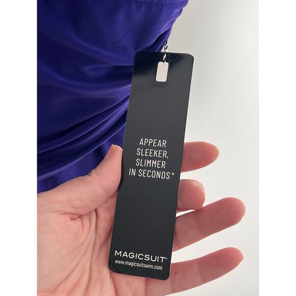 Magicsuit Celine Deep V-Neck One-Piece Swimdress Passion Women's Size 16 NWT - Picture 9 of 13